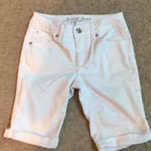 White Justice shorts